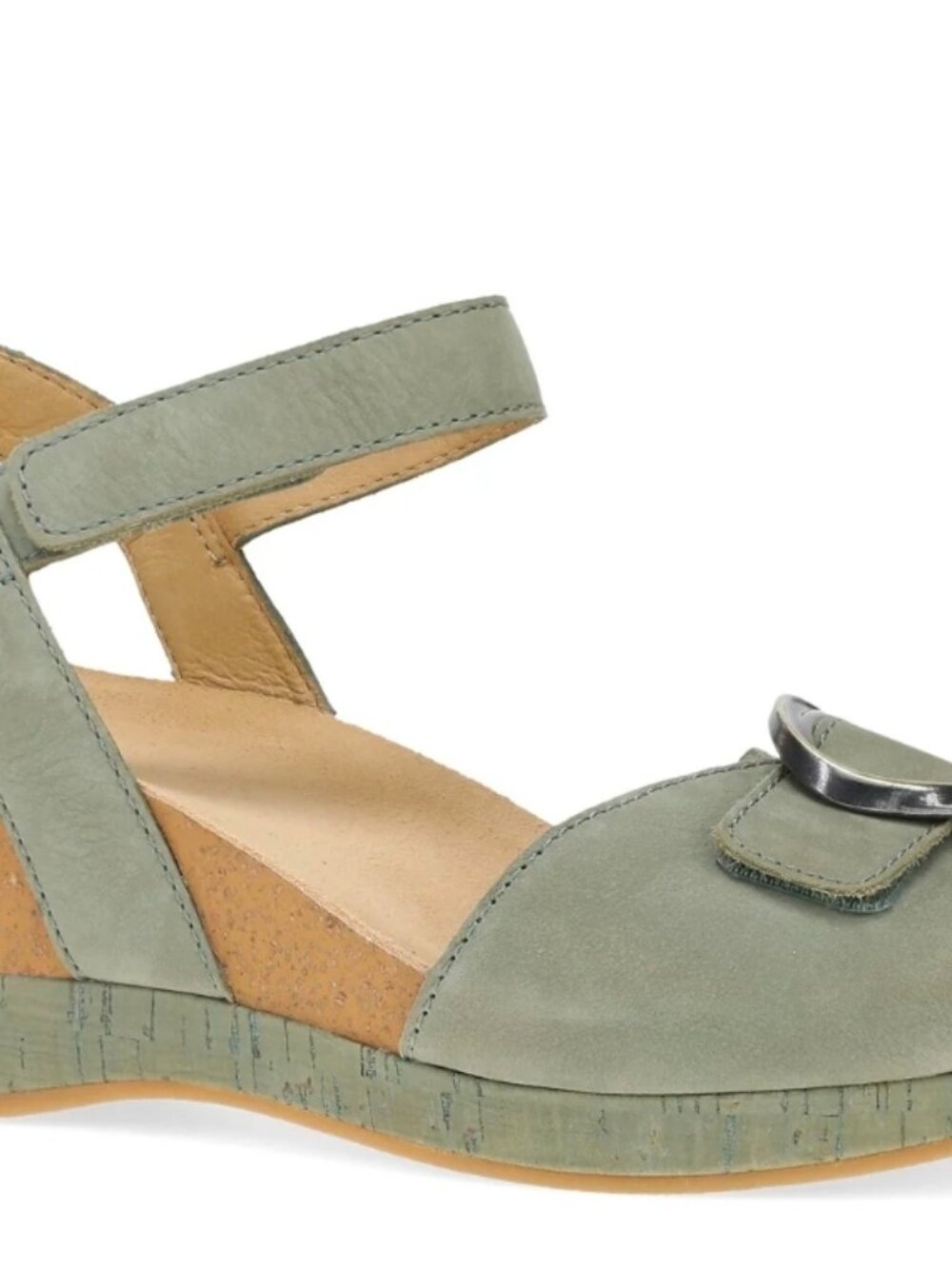 Dansko Stella Sage Green Milled Nubuck Leather Sandal Women's NEW Mature